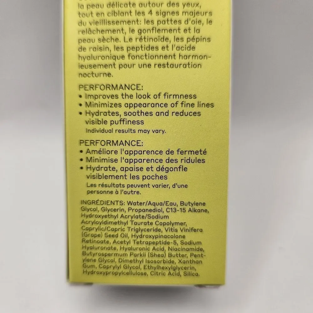 Volition Grenache Retinol Eye Cream Hydrates and Soothes 0.5 fl.oz